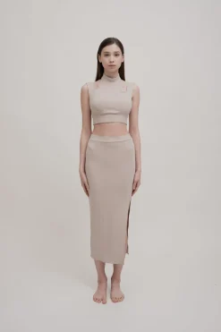 APERA Midi Skirt - Tan
