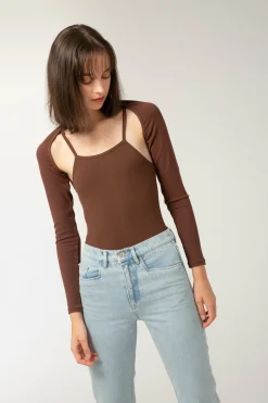 LUV Cardigan - Mocha (Cropped)