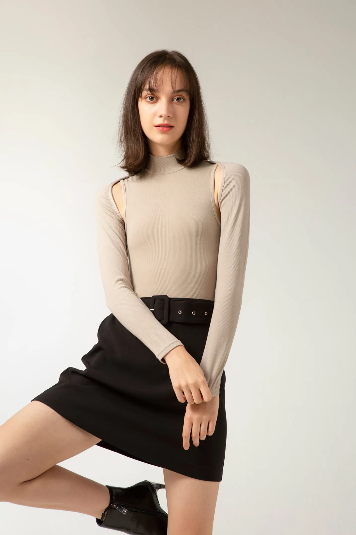 LUV Cardigan - Tan (Cropped)