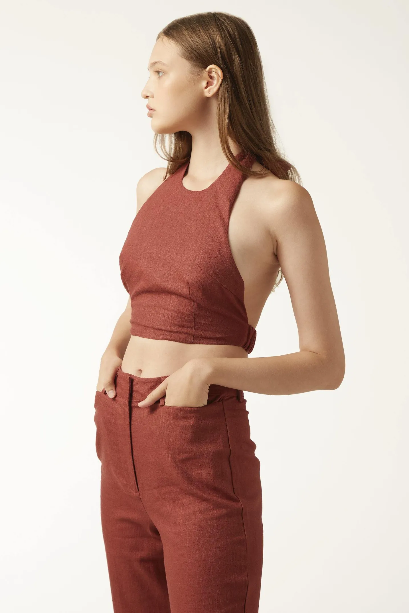 REINA Pants - Maroon